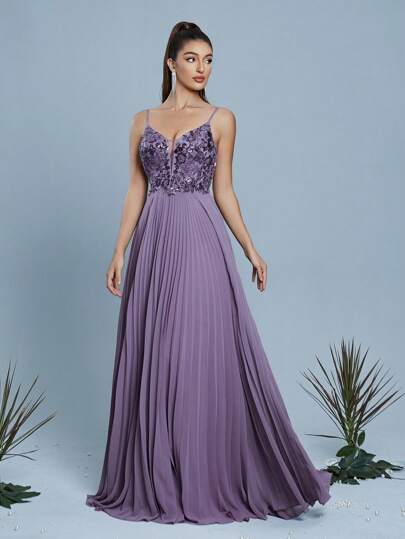 Mgiacy,New Arrival,V Neck,Tank,Heavy Embroidery Stitching,Bridesmaid Dress,Patchwork,Chiffon,Crimping,Hem,Long Dress,FOR Guest Dress,Prom Wedding Party Cocktail Dress