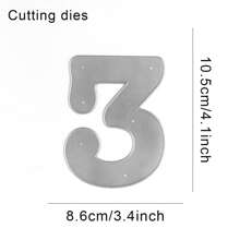 Big Size 0-9 Numbers Cutting Dies And Plastic Stencils Set For DIY Scrapbooking Album Card Making Decoration Paper Craft - Multicolor - View 22