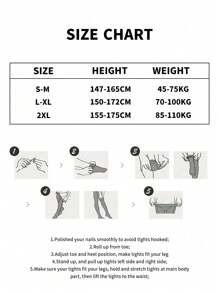 1pc 220g/80g/300g Women's Warm Knee-High Socks, With Thermal Lining, Black Sexy Sheer Plus Size Thick Thermal Lined Tights For Autumn/Winter, Business Long Socks Suitable For -5-15°C - Black - View 2