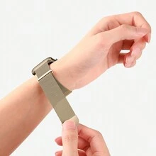 兼容Apple Watch表带磁性Applewatch Ultra2表带SE米兰尼斯S10 Apple Watch表带8/7/6/5金属S9不锈钢S8男女45mm运动休闲商务表带 - 彩色 - 查看 11