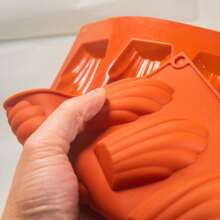 1pc Silicone Madeleine Pans - 9 Cups Madeleine Mold For Small Cake, Chocolate, Cookies Pack - Orange - View 5