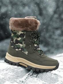 Men's Winter Warm Fleece Snow Boots - Comfortable Fit For Outdoor Activities In Winter - Multicolor - View 2