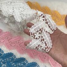 One-Yard Lace Water-Soluble Barcode Embroidery Lace Dress Bag Shoes And Hat DIY Handmade Embroidery Lace - Multicolor - View 4