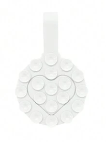 1pc Heart-Shaped Dual-Side Silicone Suction Cup Mobile Phone Holder, Multi-Functional Anti-Slip Suction Cup Phone Stand - Multicolor - View 13