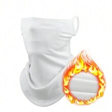 1 Pc Winter Warm Neck Gaiter, Elastic Fleece Material, Ear-Loop Design, Windproof & Cold-Proof, Soft & Comfortable, Unisex, Suitable For Skiing, Cycling, Snowmobiling