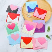 10pcs Random Color Valentine's Day Greeting Cards Set - Holiday & New Year Theme Design, Suitable For Valentine's Day, Party, Wedding Card Seasons Blessings