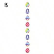 Set Of Eight Plastic Easter Eggs, Outdoor Hanging Decorations, Colorful Easter Decorations, Floral Striped Easter Eggs, Outdoor Decorations For Porch, Tree, Yard, Lawn, Party