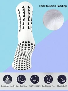 4/10 Pares de calcetines de fútbol con agarre para hombres, calcetines deportivos antideslizantes para baloncesto, fútbol, regalos de Navidad, Acción de Gracias y Año Nuevo