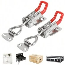 10PC Over Centre Latch S/M/L Trailer Toggle Pull Lock Overcentre Latches Fastener - Silver - View 5