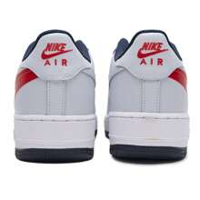 Nike Zapatillas Air Force 1 para niños mayores, zapatos deportivos casuales para jóvenes - Rojo universitario/Platino dorado/Obsidiana - Ver 5