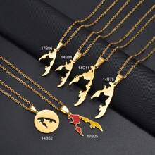 1pc Tamil Eelam Pendant Necklaces Jewelry Stainless Steel - Multicolor - View 9