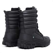 Tactical Combat Boot Zipper Closure Reinforced Material Toe Cap Motorcycle Boots - màu đen - Xem 6