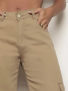 Women's Wide Leg Cargo Jeans Pants Casual Fashion Blogger
