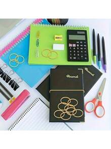 100pcs Strong Elastic 38mm Diameter Yellow Multi-Purpose Rubber Bands, Durable Natural Rubber, Suitable For Office, School And Home Use Back To School