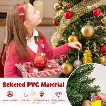 8 FT Pre-Lit Artificial Christmas Tree Slim Pencil Xmas Tree With 591 Branch Tips Christmas Decorations Home Christmas Gifts Christmas Decor - US A Type Plug(110-127V) - View 6