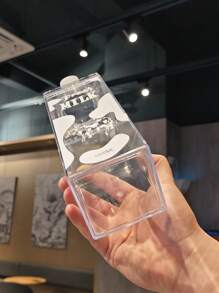 1 pièce, Bouteille d'eau de conception de carton de lait carré transparent, avec 39 couleurs ou motifs différents, 500 ml/750 ml/1 L, réutilisable, convient pour les sports, les sports de plein air, les voyages, l'école, , cuisine et restauration, lavage à la main uniquement - Multicolore - Voir 7