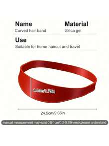 1 pièce/2 pièces Guide de coupe de cheveux en silicone, outil de coiffure, set de coupe de cheveux DIY pour homme, modèle de ligne de nuque en silicone pliable, doux et facile à utiliser, convient pour la maison et les voyages, rouge, couleurs mélangées