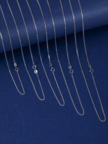 FOREVER QUEEN 1条S925纯银意大利狐尾链，长度可选16、18、20、22、24英寸；另有16、18、20、22、24英寸意大利费加罗链可选，女士款，是送给母亲、姐妹、女友的绝佳圣诞礼物。