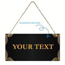 1 pieza, Letrero de madera personalizado con placa colgante, regalo personalizado con cualquier texto, citas, regalo divertido, letrero impermeable para interiores/exteriores, decoración exquisita, elegante, simple, vintage personalizada, única, regalo ideal para él/ella, novio, novia, papá, mamá, familia, amigos, aniversario, Día de San Valentín, Día de la Madre, cumpleaños, Día del Niño, Día del Padre, graduación, boda, inauguración de la casa, restaurante, sala de estar, dormitorio, oficina, salón de té, hogar, vacaciones de verano