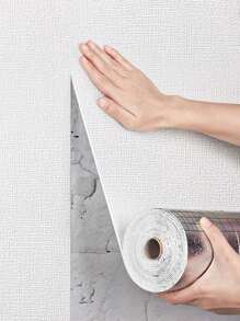 1 件加厚亚麻墙纸卷，自粘，防水，防潮泡沫墙贴，3D 纹理墙面装饰，适用于厨房、客厅、卧室、浴室，50 厘米 * 280 厘米/卷，覆盖 1.4 平方米 - 彩色 - 查看 1