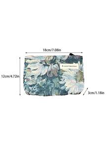 Achoo Original AGG Large Capacity Oversized Floral Fashion Makeup Bag Travel Organizer - Blue - View 6