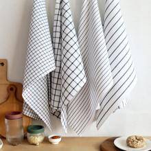 1 Set Of 4pcs Mixed Rectangular Kitchen Towels, 19.69 X 27.56 Inch/50 X 70cm, Large Size, Woven, Absorbent, Breathable, Hanging Design, Suitable For Kitchen, Dining Room, Living Room, Hotel