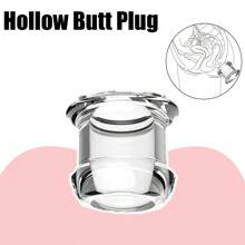 Tapón anal de silicona transparente negro de 4 tamaños, con agujero para mirar, superficie lisa, juguete sexual de silicona en forma de pene, juguetes sexuales para mujeres y hombres, juegos de adultos, juguetes anales unisex, entrenador anal para parejas, sexshop