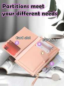 Billetera mini con cremallera personalizada - Portacartas y estuche para identificación con texto personalizado, regalo perfecto para la novia, anti-pérdida para el Día de San Valentín