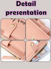 Billetera mini con cremallera personalizada - Portacartas y estuche para identificación con texto personalizado, regalo perfecto para la novia, anti-pérdida para el Día de San Valentín
