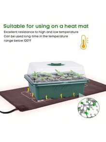 用于种植花园的 12 格育苗托盘 - 包括盖子、隔热层和保湿板，以实现最佳发芽效果！ - 綠色 - 查看 4