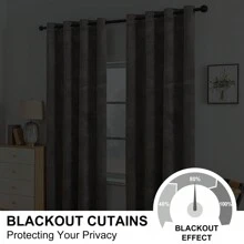 CYCMACO 2 Piece Velvet Indoor Curtains, Modern Bedroom Blackout Curtains With Eyelets, Cold Insulating Thermal Curtain For Living Room Lounge Children's Room - 駝色 - 查看 4