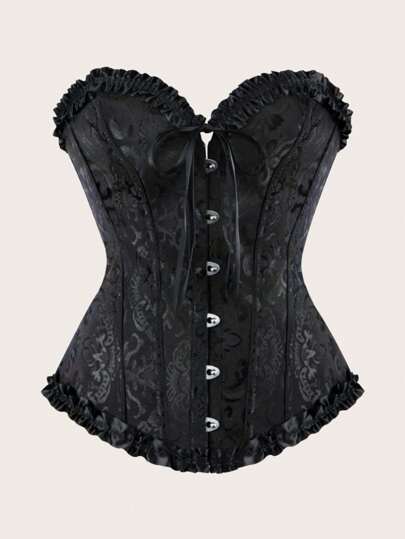 ملابس علوية شكل الجسم محكم مربوط بسحاب للنساء، سرقنة قصر الستان، مناسب للارتداء مع فستان، للهالوين