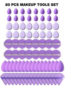 5/10/20/30/40/50/60/80/100PCS Makeup Tools Set Including:10PCS Makeup Sponges For Liquid Makeup+10PCS Mini Makeup Sponges For Liquid Makeup+10PCS Triangle Powder Puffs For Loose Powder And Makeup Setting+10PCS Air Cushion Powder Puffs For Facial Makeup+10PCS Mini Air Cushion Powder Puffs For Facial Concealer Makeup,Makeup,Cheap,Room Decor,Vanity,Travel,Bedroom,Makeup Accessories,Puff,Makeup Blender,Powder Puff,Makeup Sponge,Cheap,Stocking Stuffers,Makeup,Makeup Tools,Cheap Stuff,Gifts,Gifts For Women,Christmas Gifts - 紫色 - 查看 13