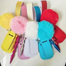 Leather Wristlet Kubaton Key Ring For Self Defense Glitter Wristlet Key Chain Set Personalized Lip Balm Holder Neoprene Keychain - Multicolor - View 2