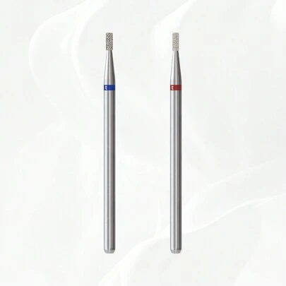 hytoos 3/32" Diamond Cuticle Drill Bits, Professional Nail Drill Bits For Cuticle Cleaning, Nail Preparation, Bi-Directional Rotation, Salon Manicure Supplies