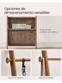 VASAGLE Escalera para Toallas - Marrón - Ver 7