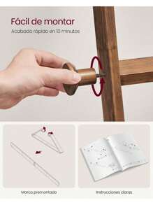 VASAGLE Escalera para Toallas - Marrón - Ver 8