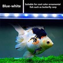 1 個魚缸潛水式 LED 燈水族燈，7-19 英吋魚缸燈，魚缸水草燈，白色與藍色魚缸裝飾燈，小型魚缸燈，大型水族燈，低電壓 USB 雙排水族增亮燈 - 彩色 - 查看 3