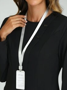 cimmuovere Long Sleeve Solid Color Lab Scrub Uniform Suits Nurse Scrub Uniform Sets For Doctors, Dentists, Clinics, Beauty Salons, Psychologists, With Pockets - Black - View 8