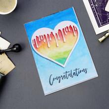 1 件独特的心形金属切割模具，碳钢模板，适用于 DIY 剪贴簿、相册、卡片制作和纸工艺品、家居装饰，耐用且易于使用，非常适合工匠和卡片制作者