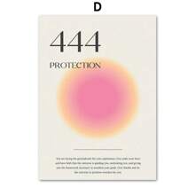 1 pieza Póster de arte de números angelicales de estilo moderno,impresiones de arte de gradiente de color estético, pintura en lienzo vintage para decoración de pared del hogar sin marco