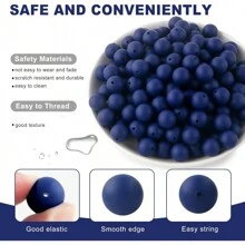 30 peças/20 peças 12mm/15mm Contas de Silicone, Usadas para Fabricação de Chaveiros, Contas Solta de Silicone para Fabricação de Pulseiras e Colares, e Contas de Silicone Circular para Canetas