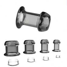 Tapón anal de silicona transparente negro de 4 tamaños, con agujero para mirar, superficie lisa, juguete sexual de silicona en forma de pene, juguetes sexuales para mujeres y hombres, juegos de adultos, juguetes anales unisex, entrenador anal para parejas, sexshop