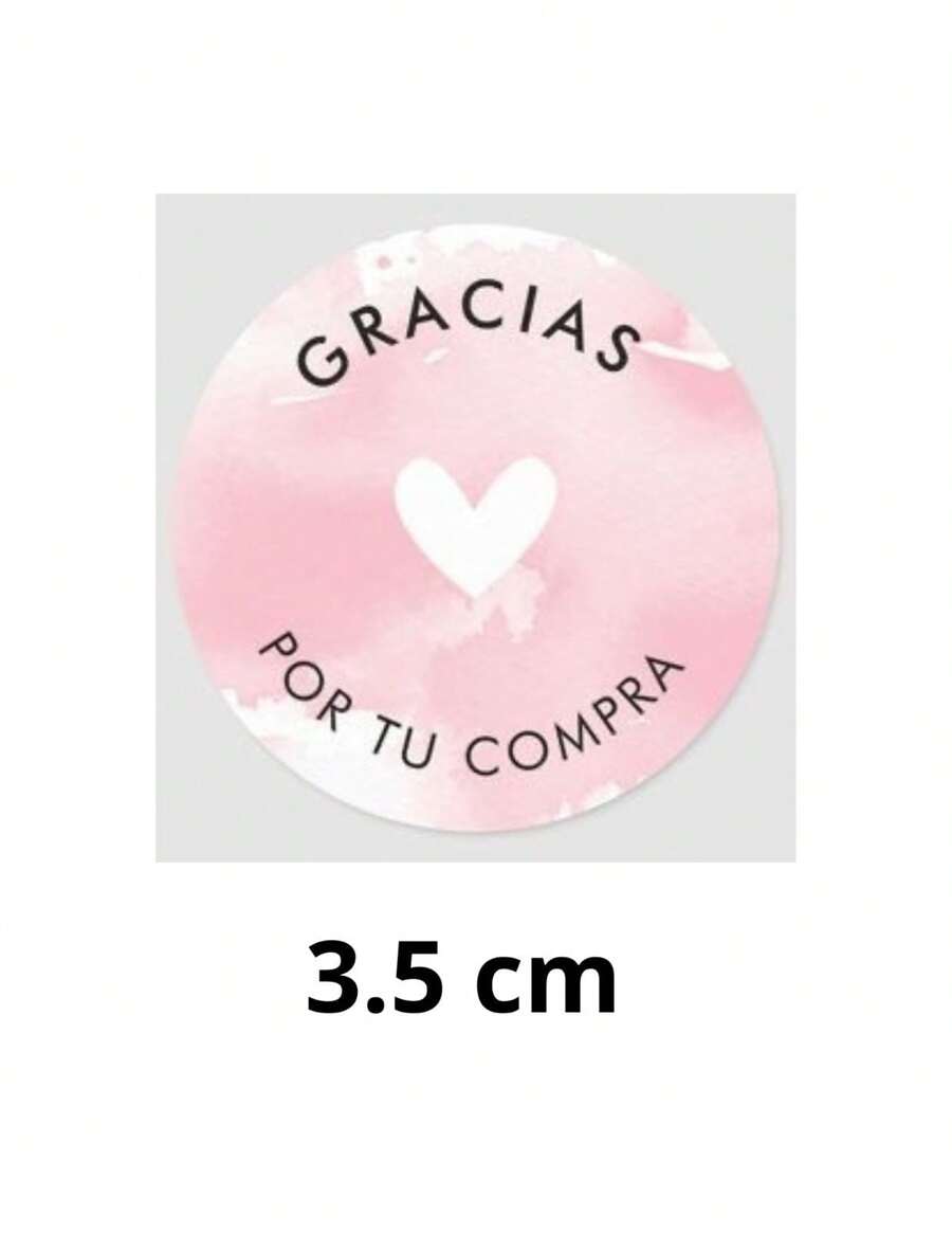 120 Circular Labels Thank You For Your Purchase Adhesive Labels - Gold - View 1