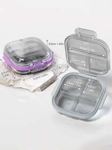 westwood 1 pezzo Portapillole impermeabile settimanale, astuccio per pillole e capsule, scatola portamedikazioni portatile con scomparti multipli, contenitore divisore per integratori vitaminici - Multicolore - Visualizzare 4