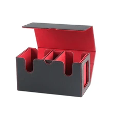 MTG Deck Box With Commander Display, Double-Layer Box Can Hold Over 250 Single Sleeved Cards, Leather Magnetic Card Storage Box Suitable For TCG CCG Magic Cards - Multicolor - View 10