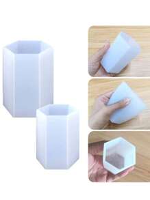 1 件 3D 圆柱形蜡烛模具，手工制作 DIY 硅胶蜡烛制作模具 - 白色 - 查看 9