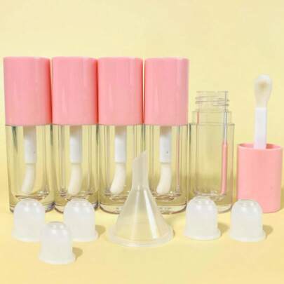 5支/3支/1支装唇彩瓶，唇彩管，可填充唇彩容器，大容量透明塑料唇彩管，无异味，适合DIY口红和唇彩制作，方便旅行携带，化妆品包装瓶，化妆品，便宜，房间装饰，梳妆台，旅行，卧室，化妆配件，便宜，圣诞礼物，化妆品，化妆工具，便宜货，礼物，女士礼物，圣诞礼物，赠品，旅行，便宜货，旅行必备