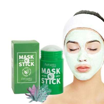 Máscara de Chá verde Removedor de Cravos Anti-acne Hidratante Beleza Pele Facial Clean Face Clareador Mask Stick Febella