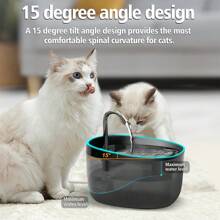 2.2L/74OZ/0.58Gallon Large-Capacity Automatic Cat Lover Gift And Cat Mom Love Fountains Drinking, USB Power Cord, Multiple Water Supply Modes, Water Pump Quiet Anti-Dry Burning,7 Days Of Healthy Drinking Water And 1 Day Of Emergency Water Reserves,Replacement Filter Cartridges Are Available